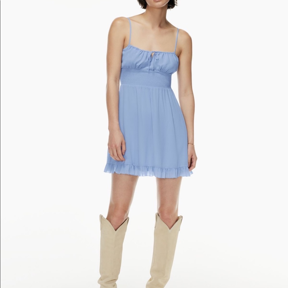 Aritzia Wilfred Genoa Mini Dress Sz S in Soft Iris